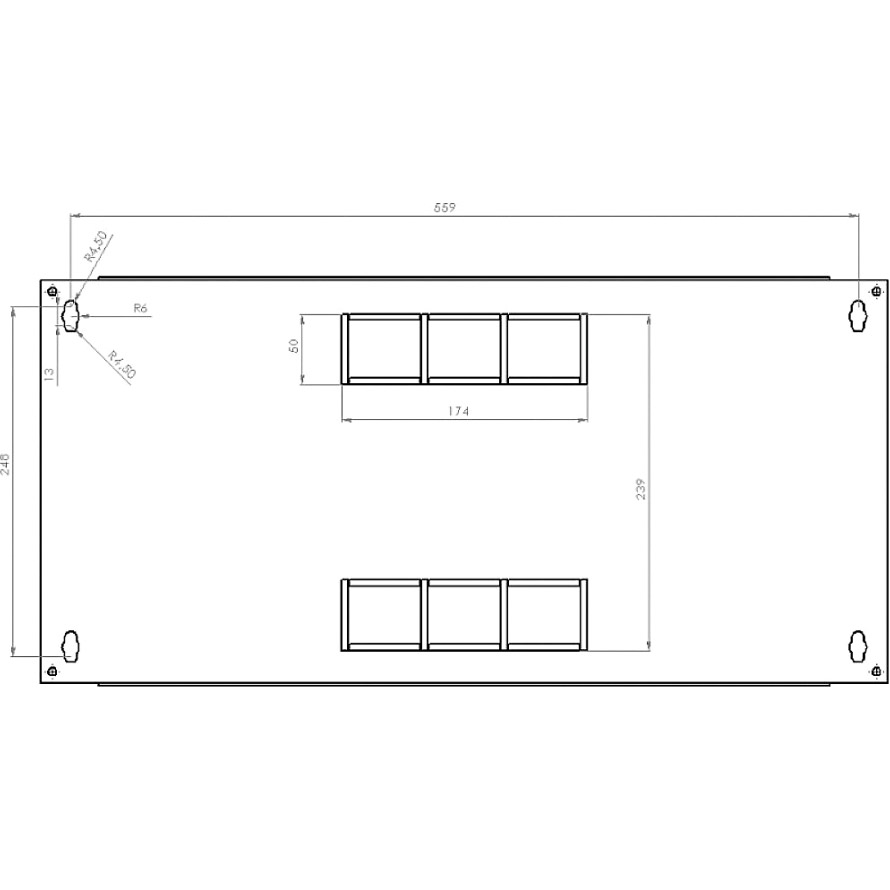 Настінна шафа 19" CMS UA-MGSW1L64B (6U, 602x400мм, RAL9005)