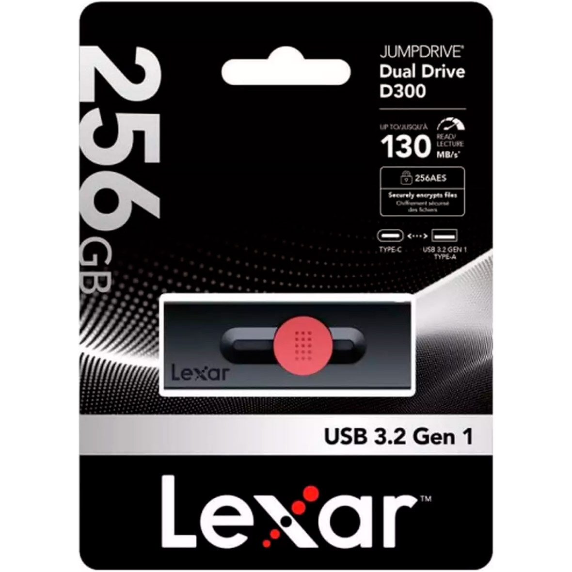 Флешка 256GB LEXAR JumpDrive Dual Drive D300 USB 3.2 Type-C/USB-A (LJDD300256G-BNBNG)