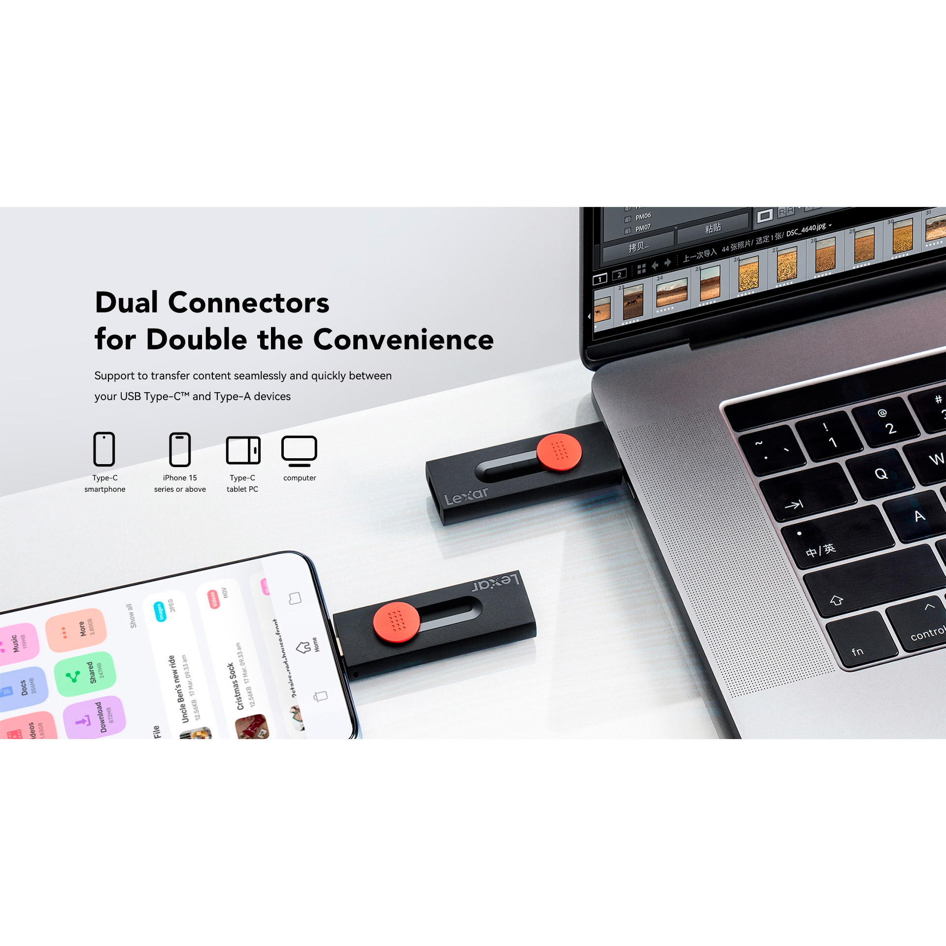 Флешка 32GB LEXAR JumpDrive Dual Drive D300 USB 3.2 Type-C/USB-A (LJDD300032G-BNBNG)
