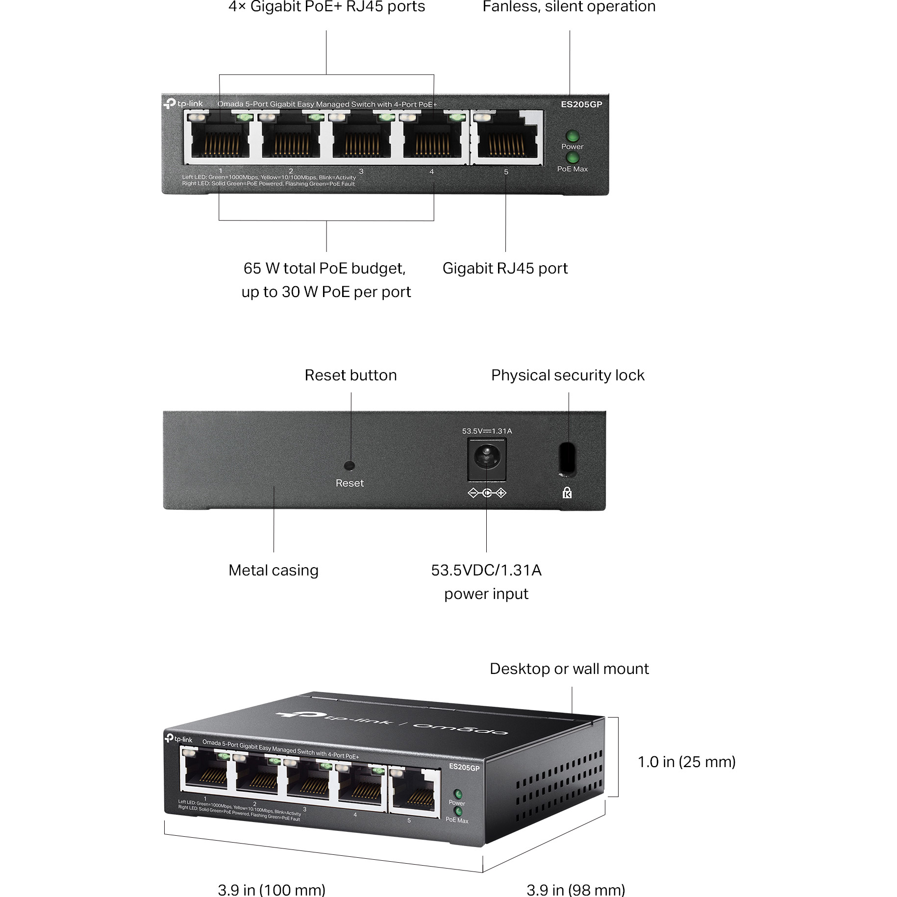 Коммутатор TP-LINK Omada ES205GP