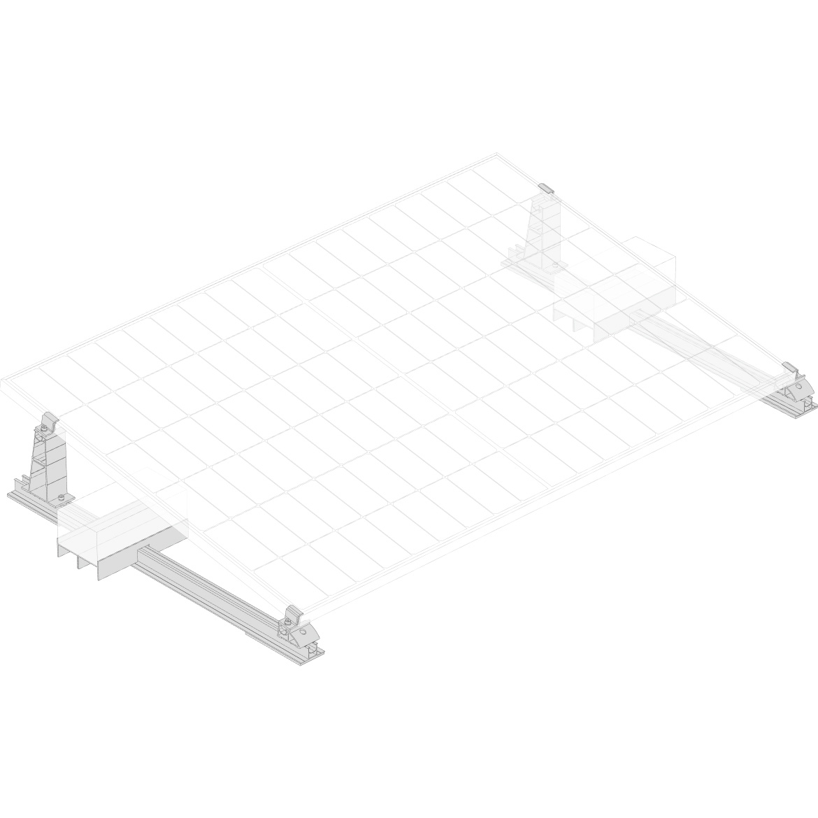 Кронштейн для кріплення сонячних панелей ECOFLOW Bracket - Flat Roof (EFA-BKWFLATROOF-W-EU)