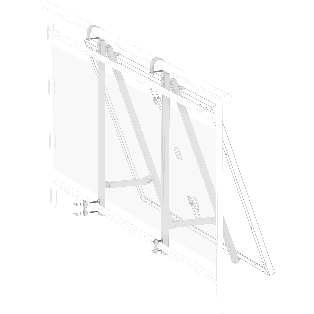 Кронштейн для кріплення сонячних панелей ECOFLOW Bracket - Semi-enclosed Balcony (EFA-BKWSEMIENCLOSED-W-EU)
