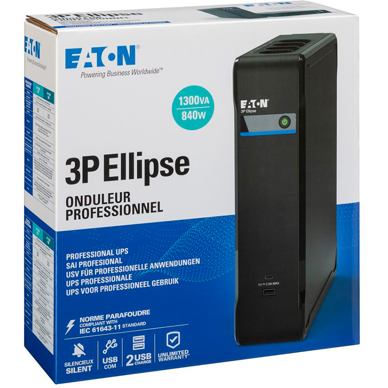 ДБЖ EATON 3P Ellipse 1300 USB DIN (3P1300UD)