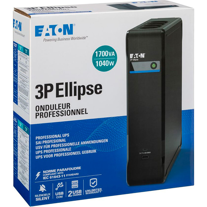 ДБЖ EATON 3P Ellipse 1700 USB DIN (3P1700UD)