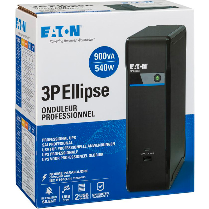 ДБЖ EATON 3P Ellipse 900 USB DIN (3P900UD)