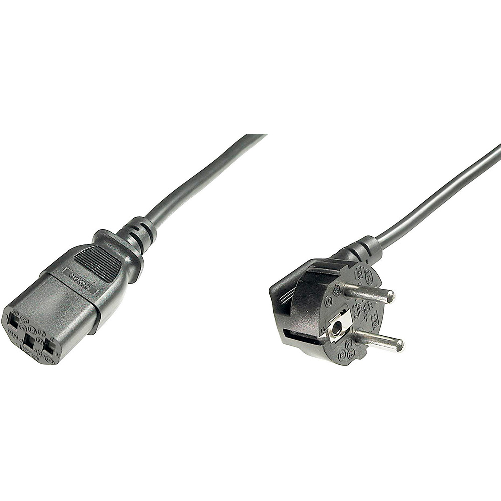 Кабель питания DIGITUS CEE 7/7 - C13 75см (AK-440109-008-S)