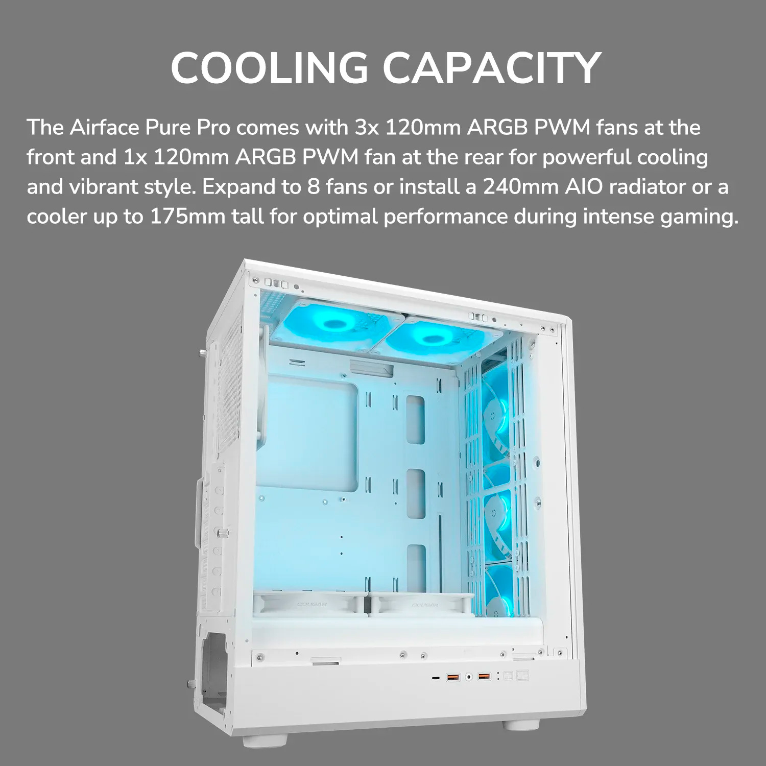 Корпус COUGAR Airface Pure Pro White (382GA50.0004)