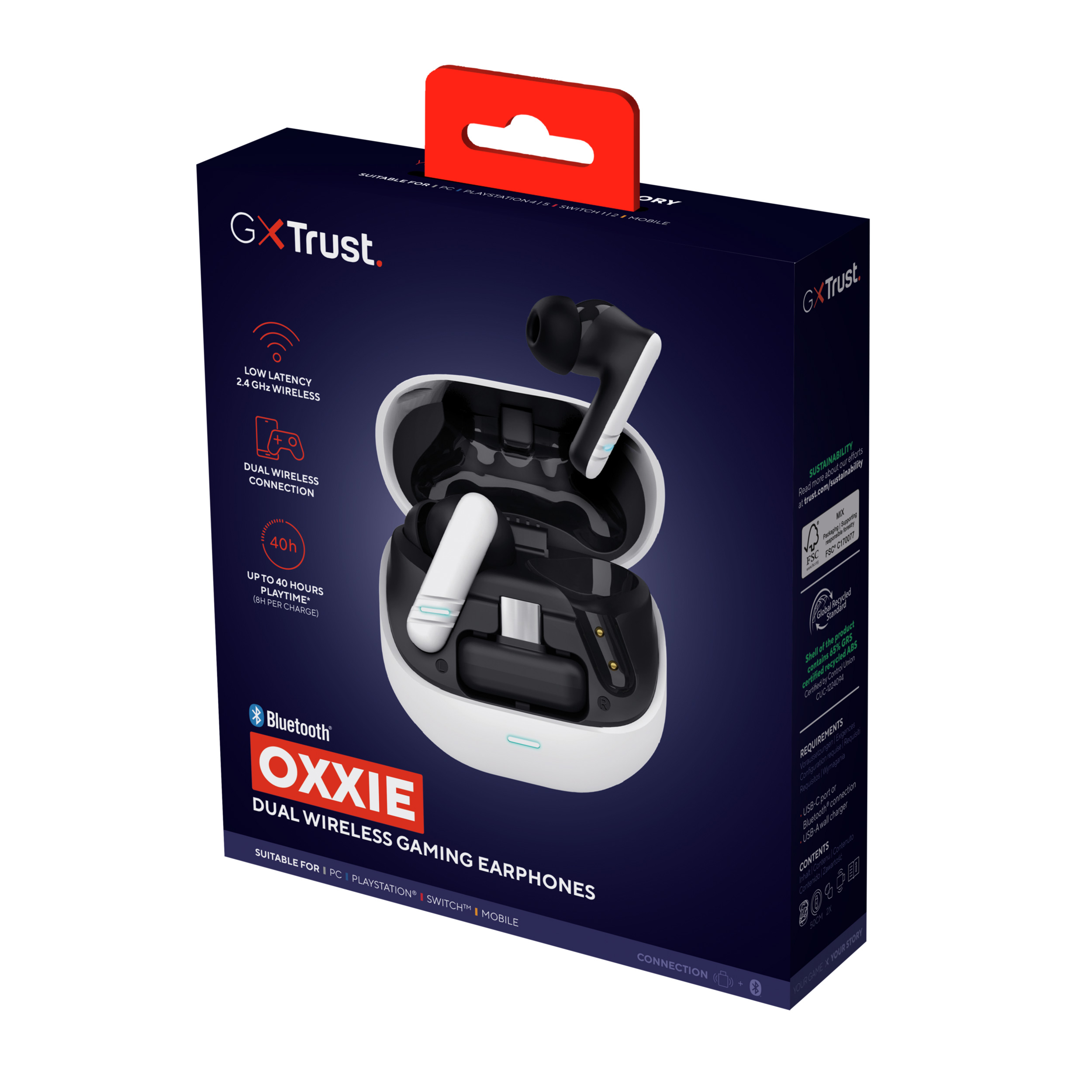 Навушники геймерскі TRUST Gaming GXT 409 Oxxie White (25478)