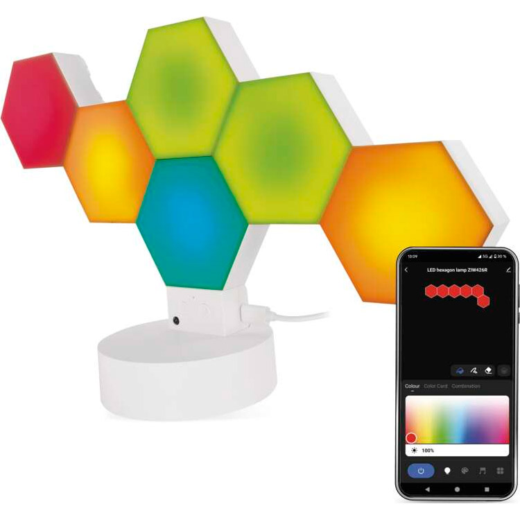 Умная световая панель EMOS GoSmart ZIW426R Hexagon Lamp AMBI White