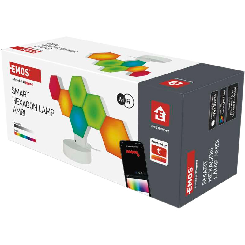 Умная световая панель EMOS GoSmart ZIW426R Hexagon Lamp AMBI White