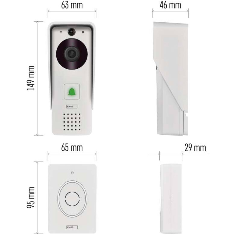 Wi-Fi видеозвонок EMOS GoSmart IP-09D (H4030)