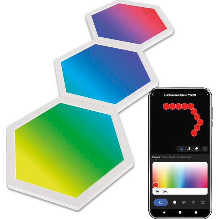 Модули расширения для умной световой панели EMOS GoSmart ZIW223R Wall Hexagons AMBI