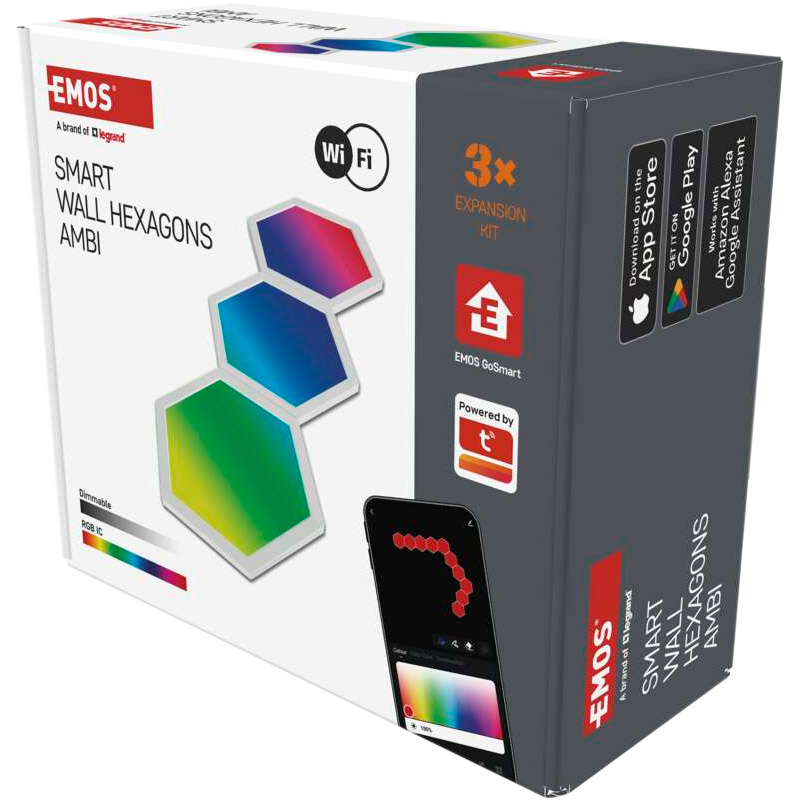 Модули расширения для умной световой панели EMOS GoSmart ZIW223R Wall Hexagons AMBI