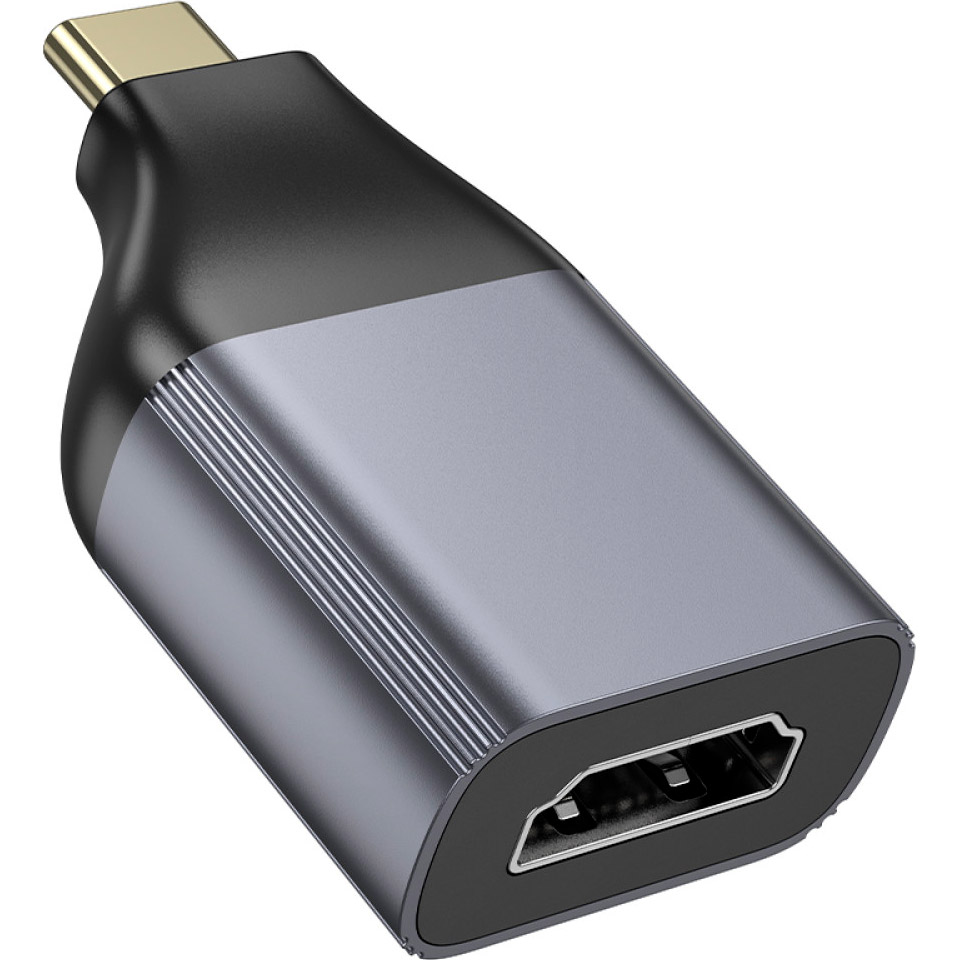 Адаптер HOCO UA33 USB-C to HDMI Black/Gray