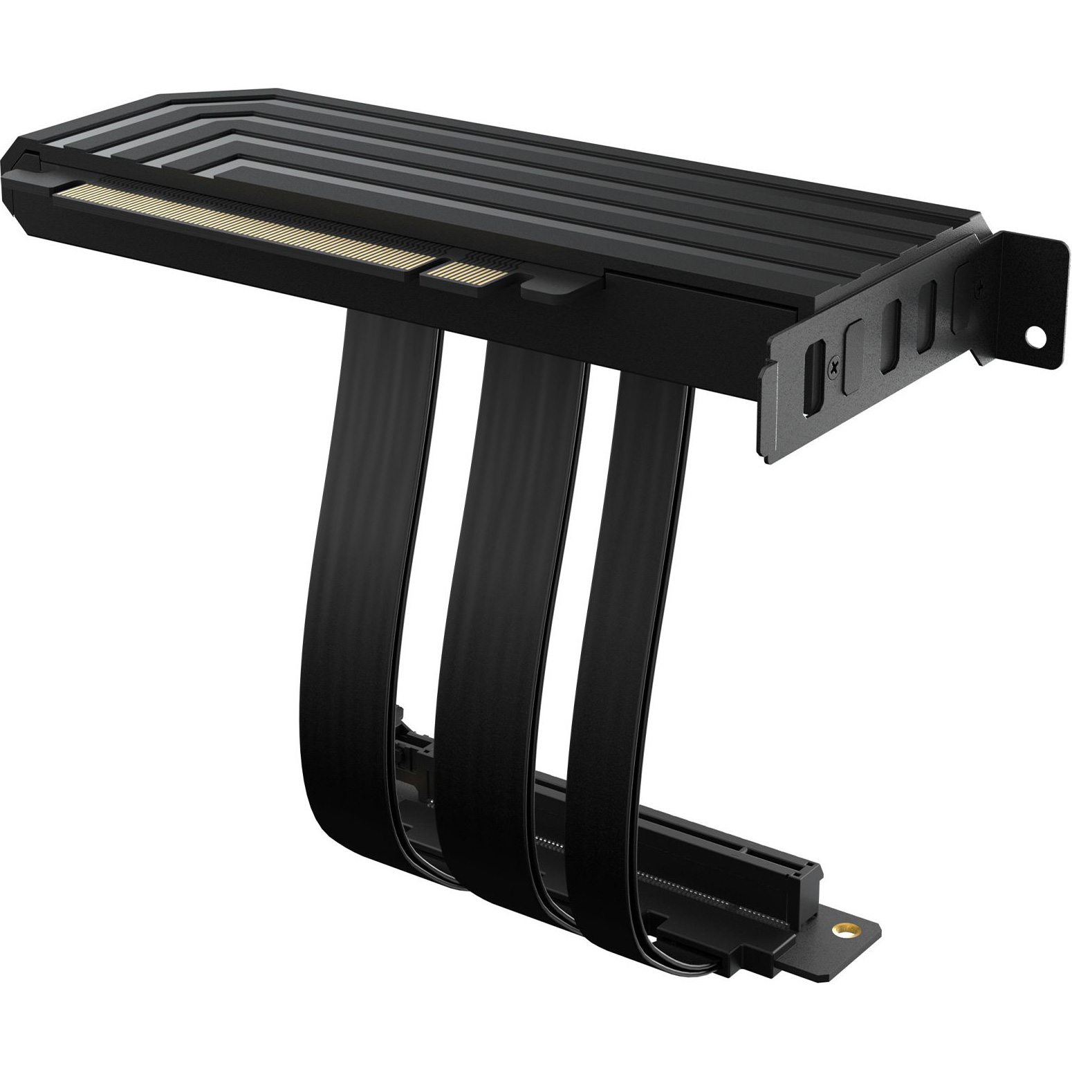 Вертикальное крепление для видеокарты HYTE PCIE40 4.0 Luxury Riser Cable 200mm Black (PE-CAY1010-00B)