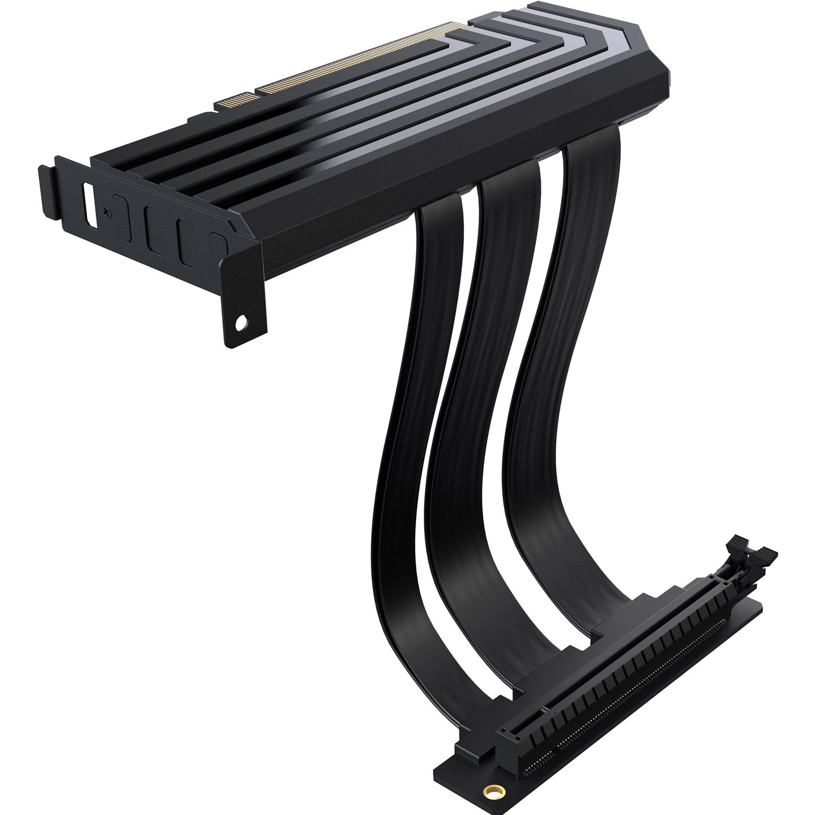Вертикальное крепление для видеокарты HYTE PCIE40 4.0 Luxury Riser Cable 200mm Black (PE-CAY1010-00B)