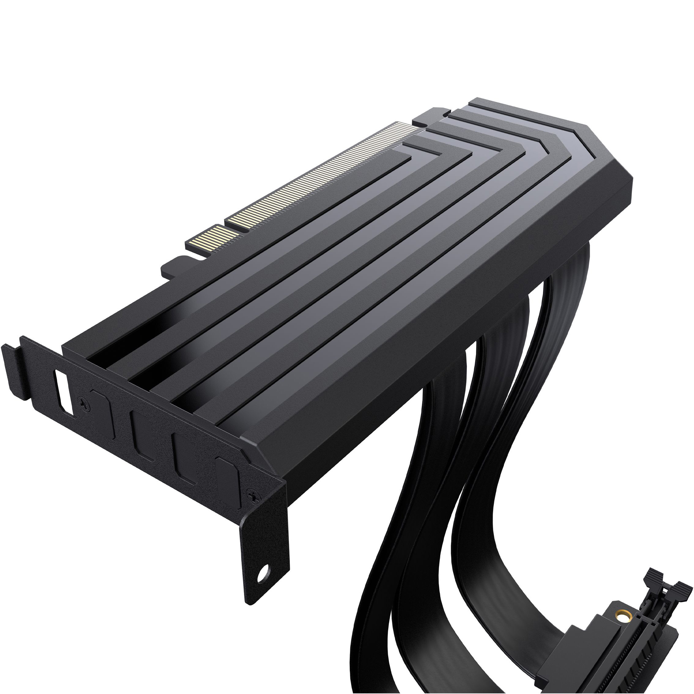 Вертикальное крепление для видеокарты HYTE PCIE40 4.0 Luxury Riser Cable 200mm Black (PE-CAY1010-00B)