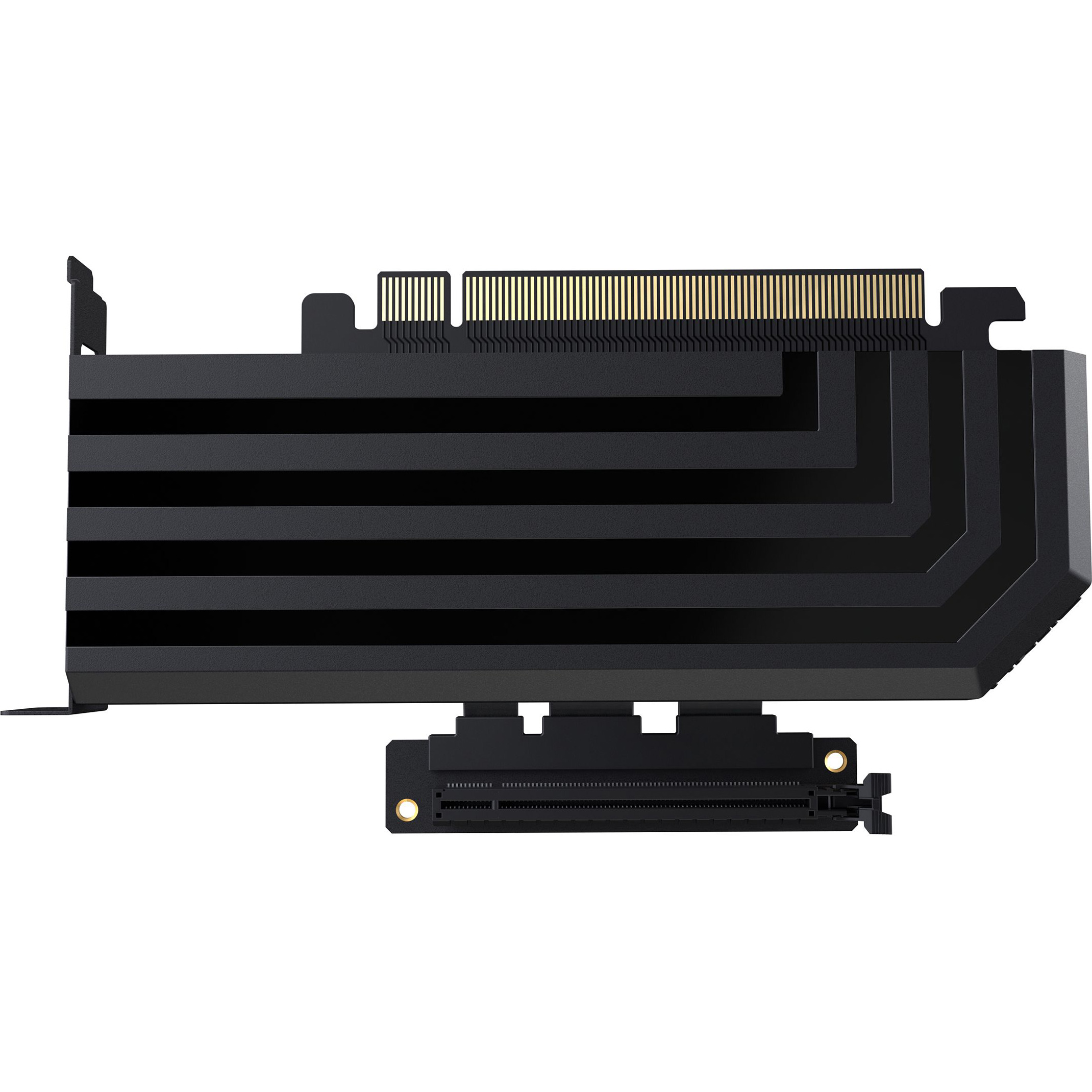 Вертикальное крепление для видеокарты HYTE PCIE40 4.0 Luxury Riser Cable 200mm Black (PE-CAY1010-00B)