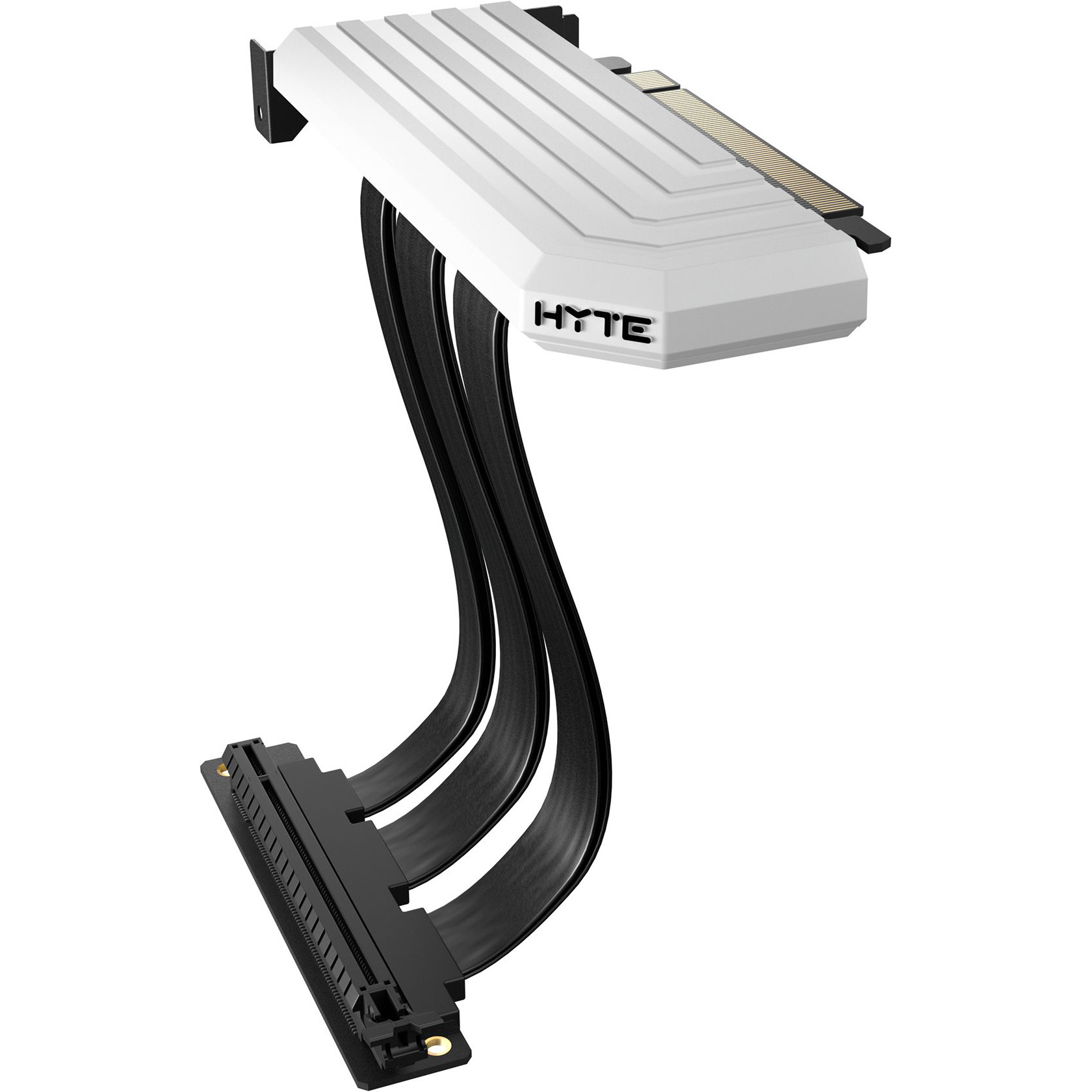 Вертикальное крепление для видеокарты HYTE PCIE40 4.0 Luxury Riser Cable 200mm White (PE-CAY1010-00W)
