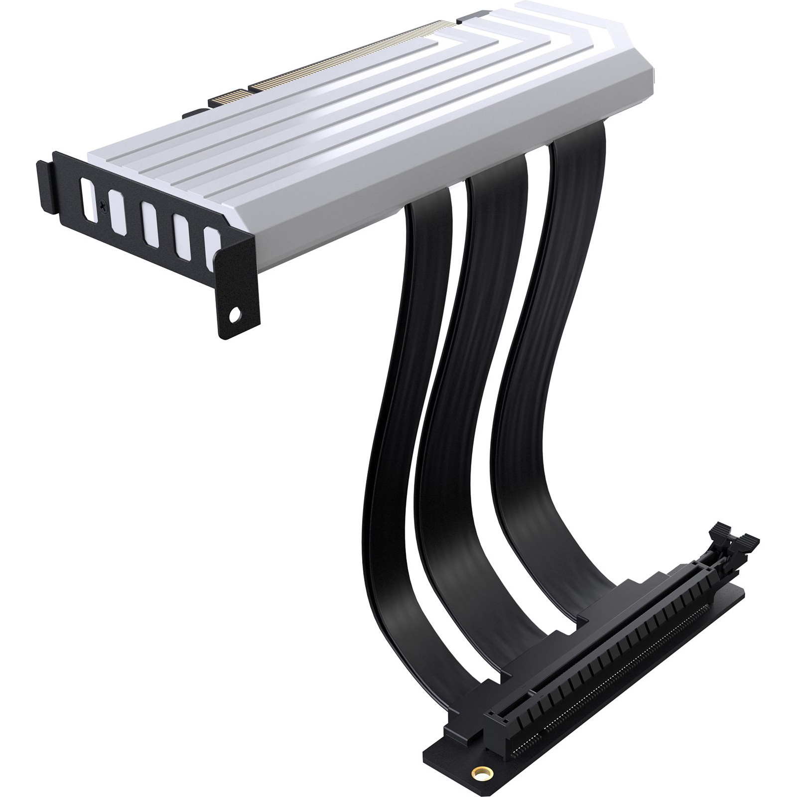 Вертикальное крепление для видеокарты HYTE PCIE40 4.0 Luxury Riser Cable 200mm White (PE-CAY1010-00W)