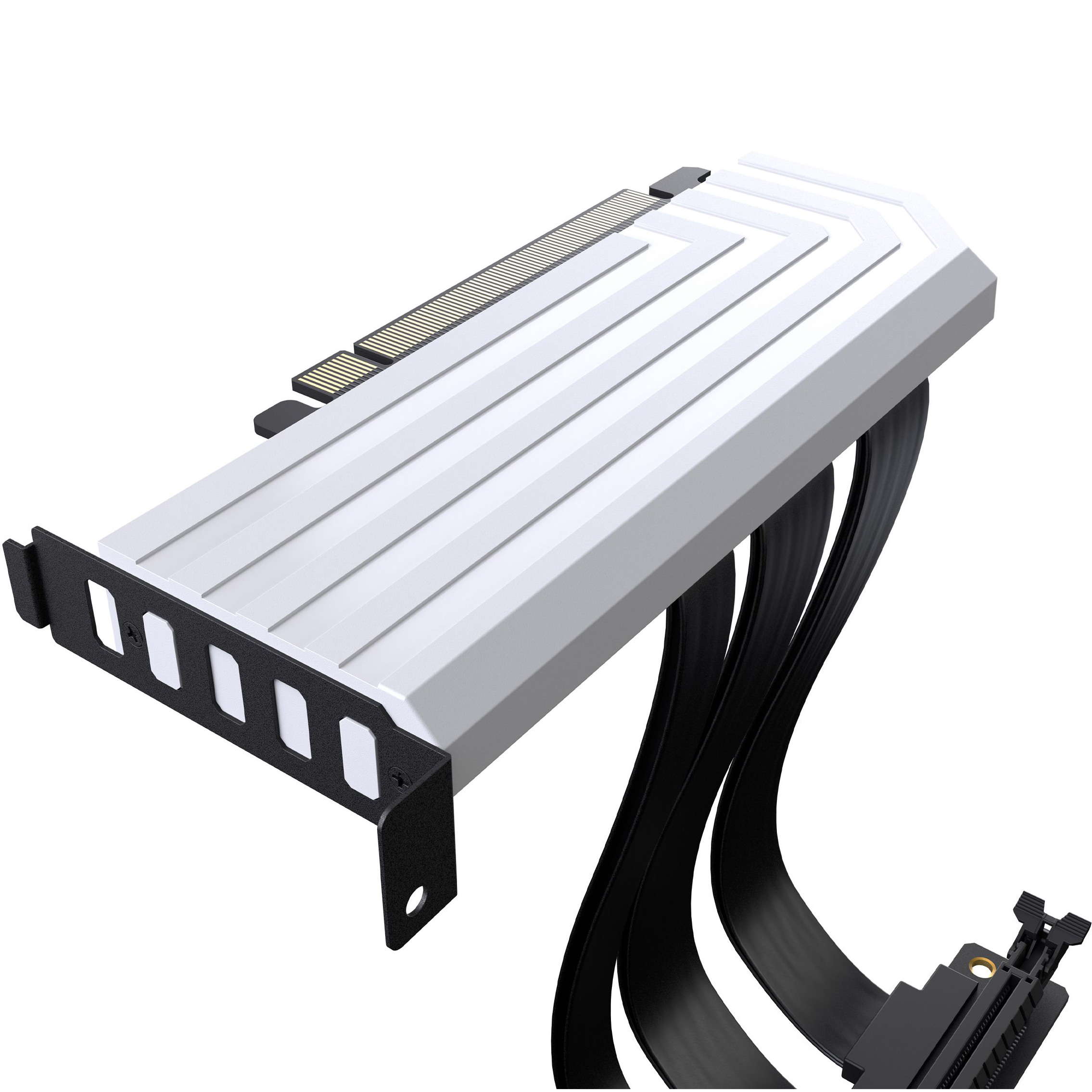 Вертикальное крепление для видеокарты HYTE PCIE40 4.0 Luxury Riser Cable 200mm White (PE-CAY1010-00W)