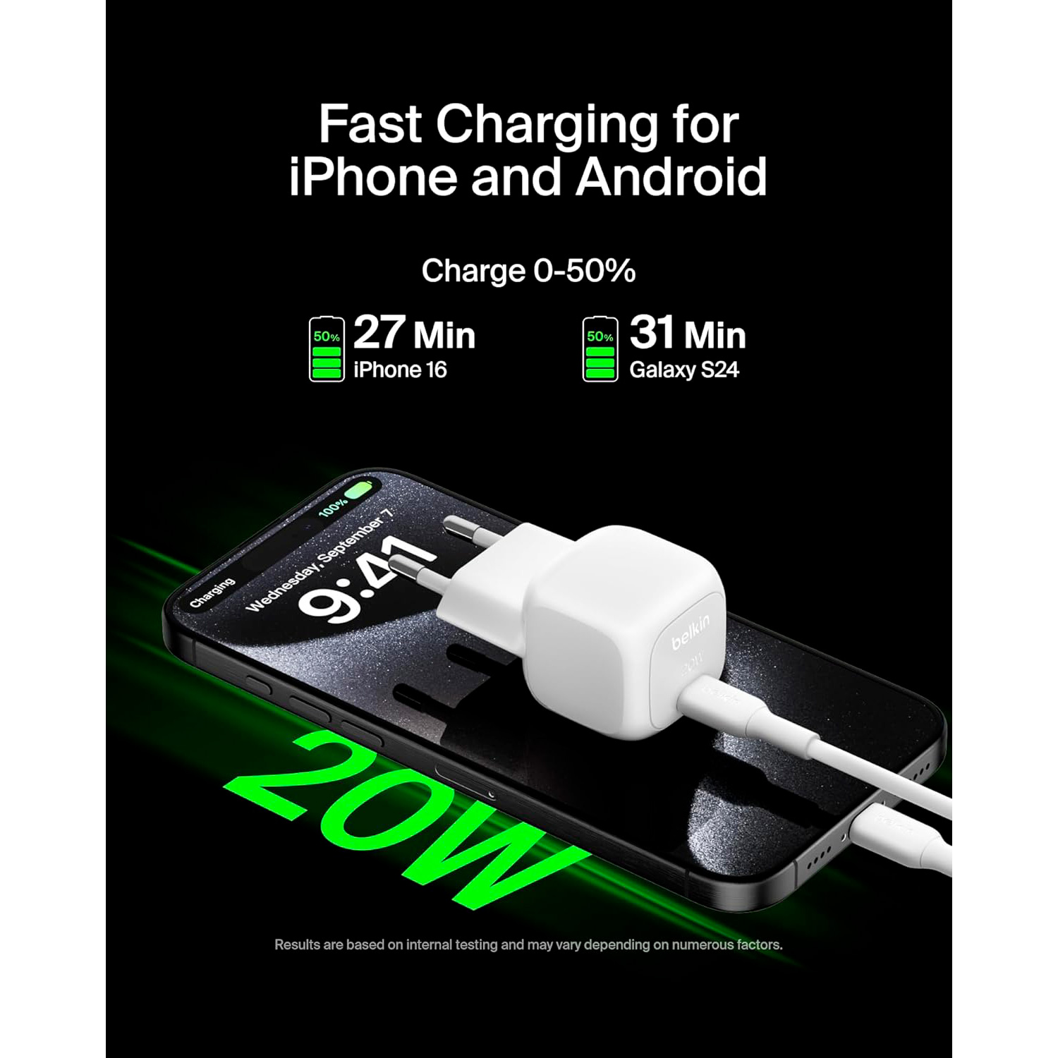 Зарядное устройство BELKIN Boost Up Charge 20W USB-C PD3.0 PPS Wall Charger White (WCA009KQWH)