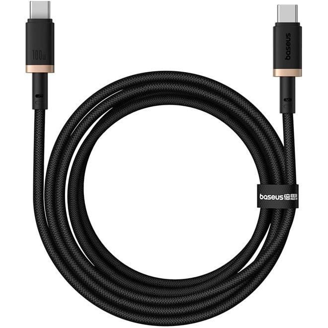 Кабель BASEUS Dura Series Fast Charging Cable Type-C to Type-C 100W 1м Gold/Black (P10377803U01-00)