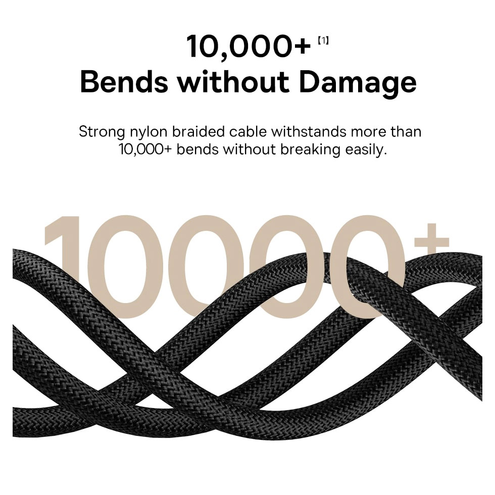 Кабель BASEUS Dura Series Fast Charging Cable Type-C to Type-C 100W 1м Gold/Black (P10377803U01-00)