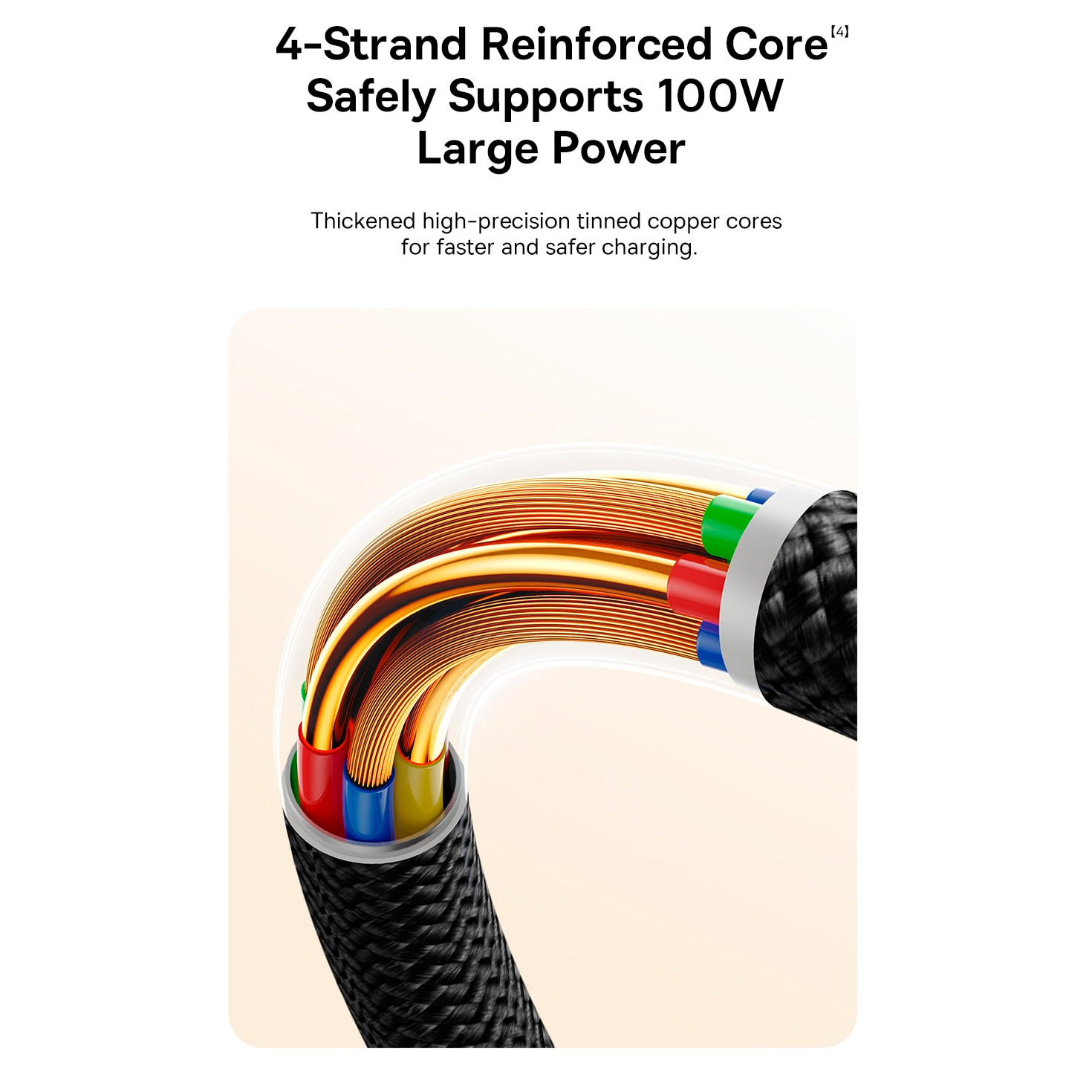 Кабель BASEUS Dura Series Fast Charging Cable Type-C to Type-C 100W 1м Gold/Black (P10377803U01-00)