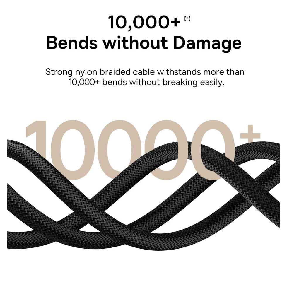 Кабель BASEUS Dura Series Fast Charging Cable USB to Type-C 60W 2м Black/Gold (P10377802U01-02)