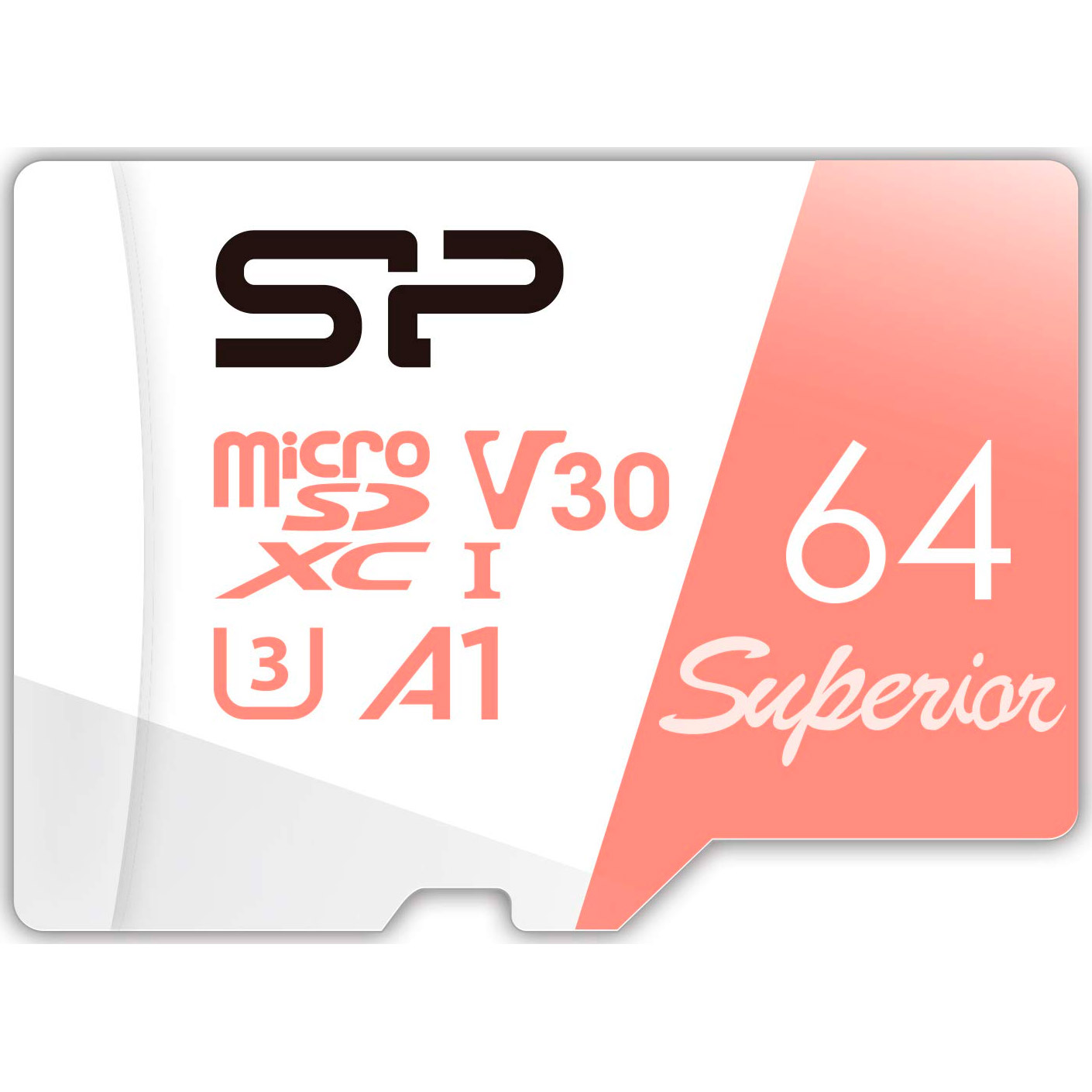 Карта пам'яті SILICON POWER microSDXC Superior 64GB UHS-I U3 V30 A1 Class 10 + SD-adapter (SP064GBSTXDV3V20SP)