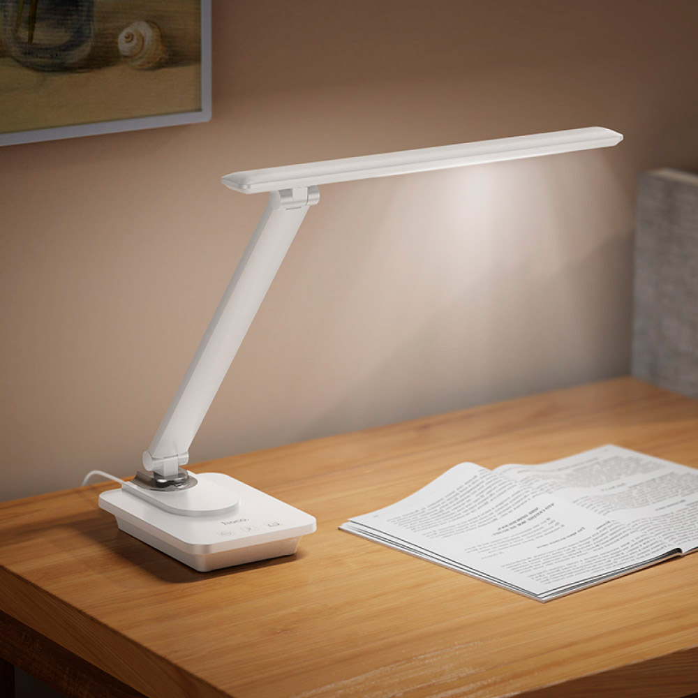 Лампа настольная HOCO HX12 Eye Protection Foldable Table Lamp White