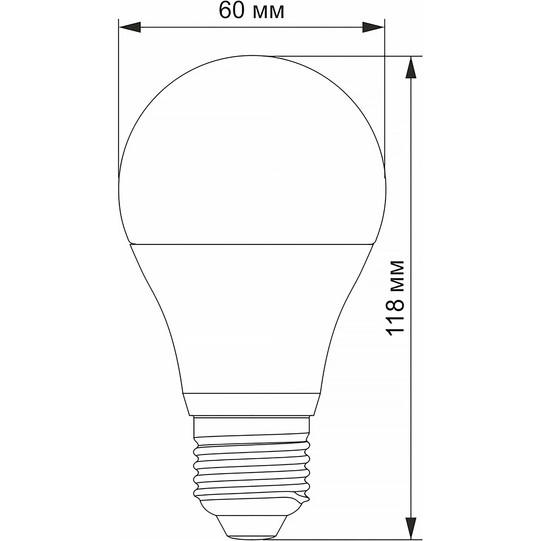 Лампочка LED VIDEX A60 E27 11.8W 4100K 220V (VL-A60H-11274)