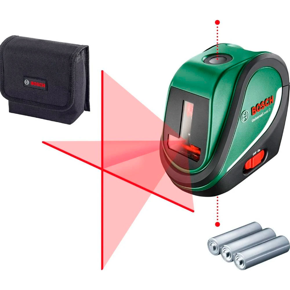 Нівелір лазерний BOSCH UniversalLevel 2 + чохол + 3xAA (0.603.663.802)