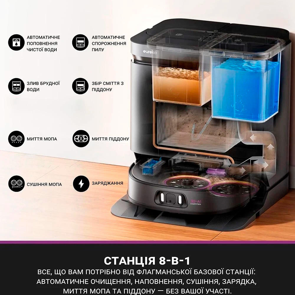 Робот-пилосос EUREKA J15 Pro Ultra Black