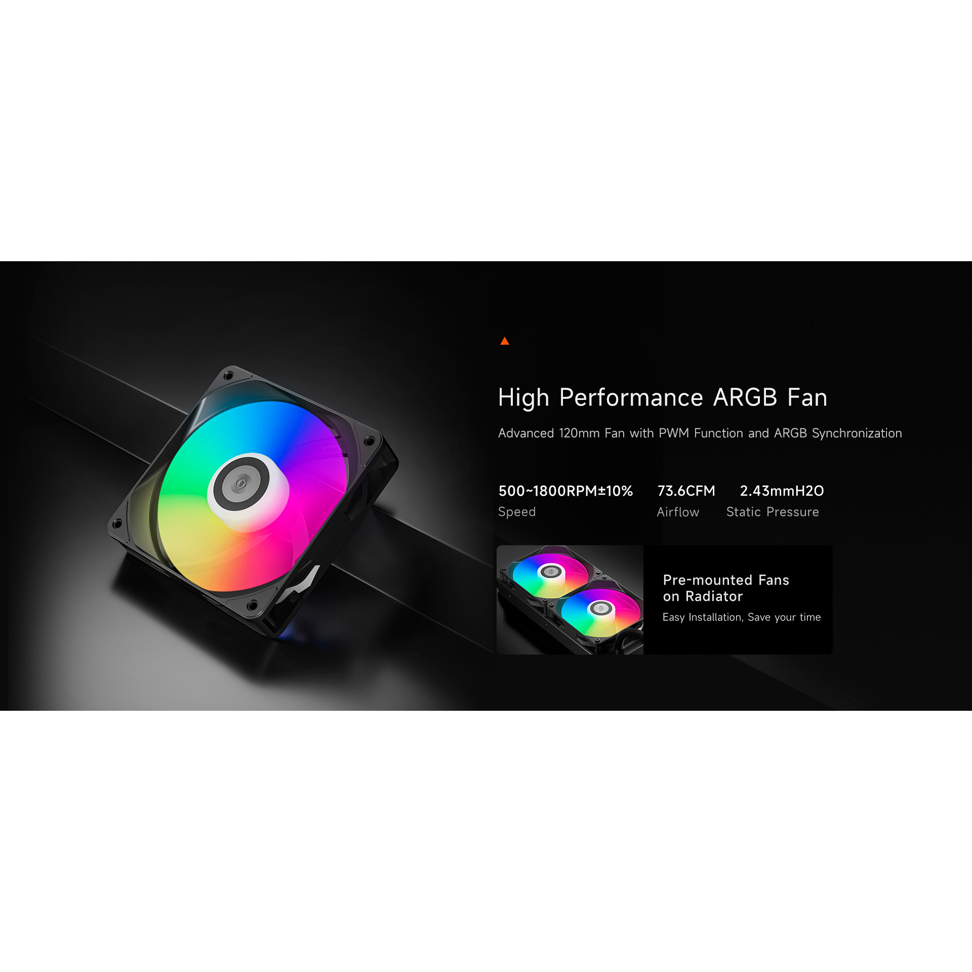Система водяного охолодження PCCOOLER DA240 ARGB Black (DA240-BKAWXX-GL)