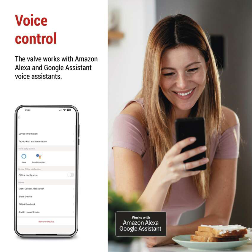 Шаровый кран с электроприводом EMOS GoSmart ZigBee Smart Valve Controller (P5640S)