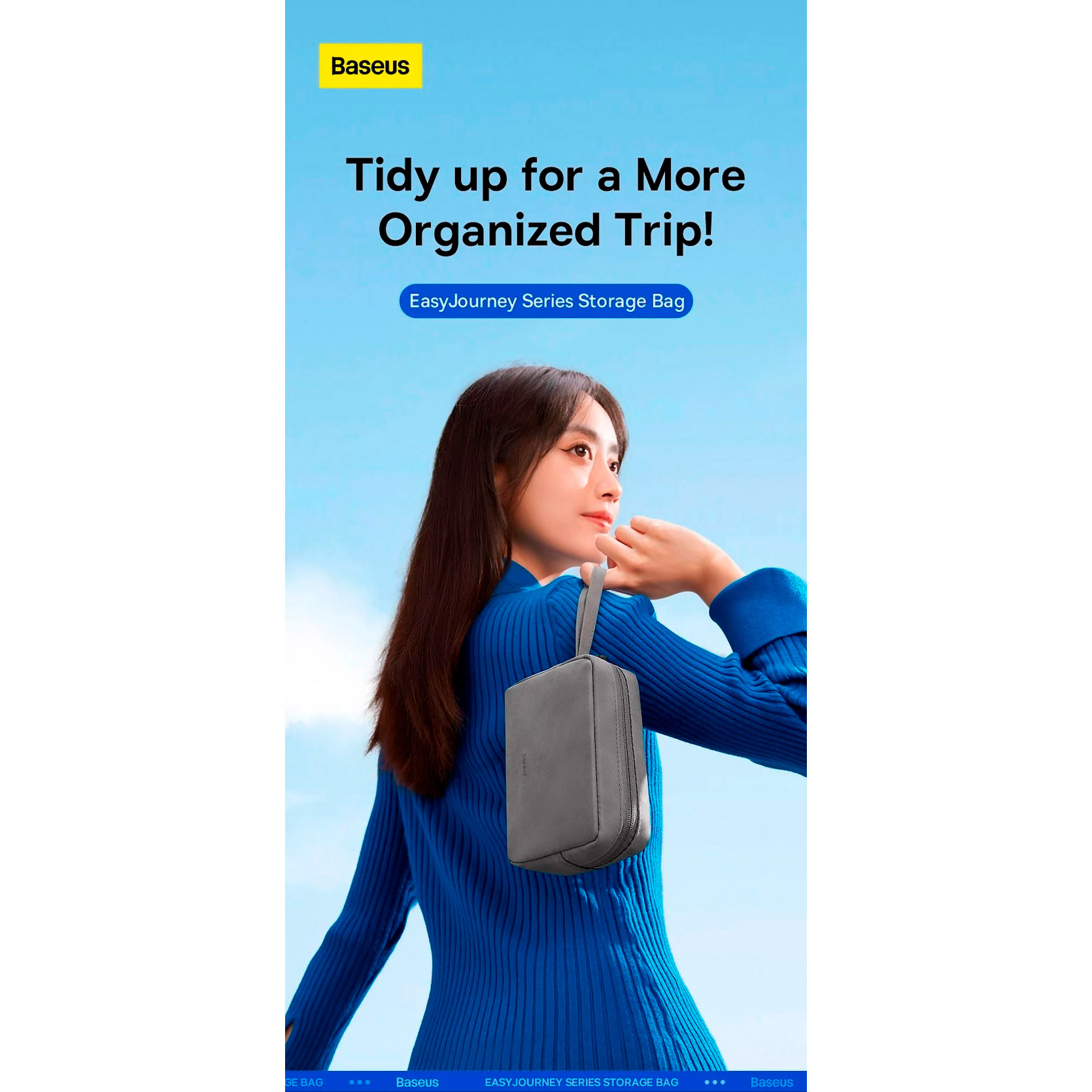 Органайзер для аксесуарів BASEUS EasyJourney Series Storage Bag Dark Gray (LBJX010013)