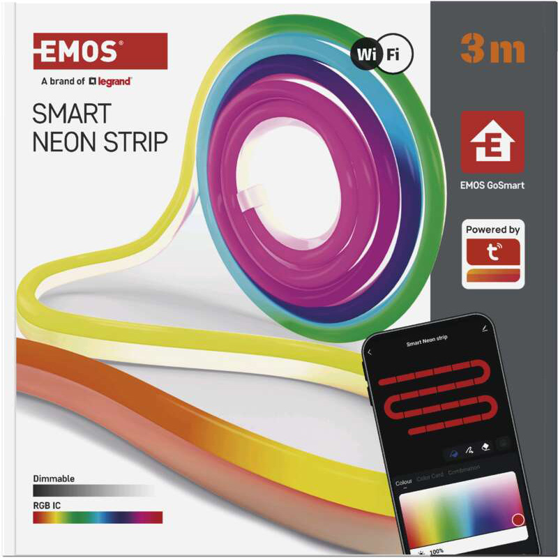Розумна LED стрічка EMOS Neon White RGBIC 3м (ZPW313I)