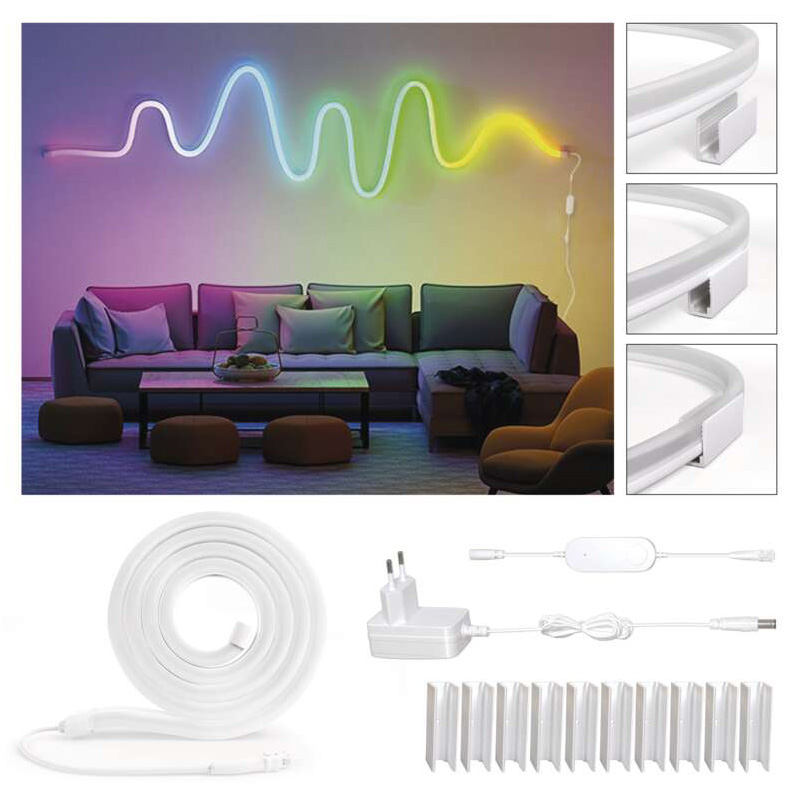 Розумна LED стрічка EMOS Neon White RGBIC 3м (ZPW313I)