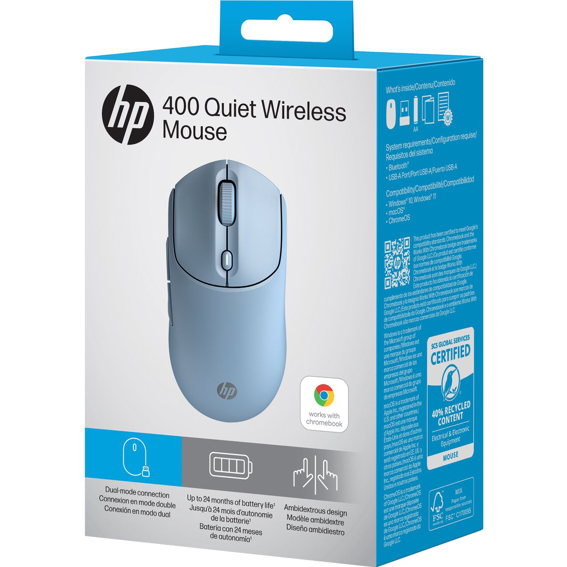 Миша HP 400 Quiet Blue (AZ7B4AA)
