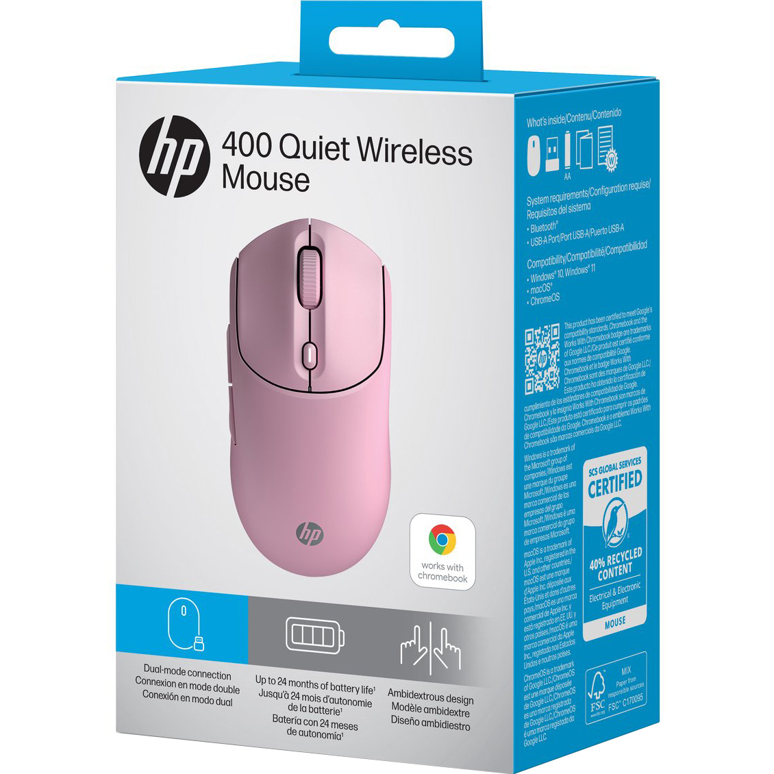 Мышь HP 400 Quiet Pink (AZ7B5AA)