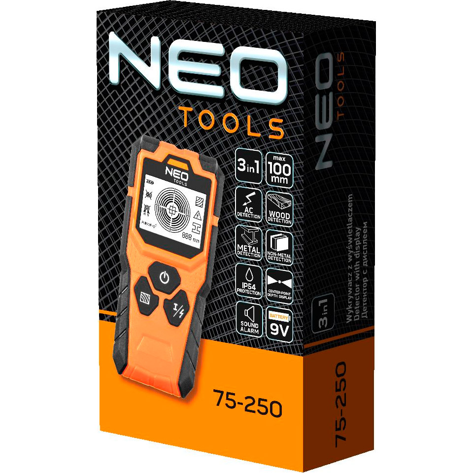 Детектор скрытой проводки NEO TOOLS 75-250