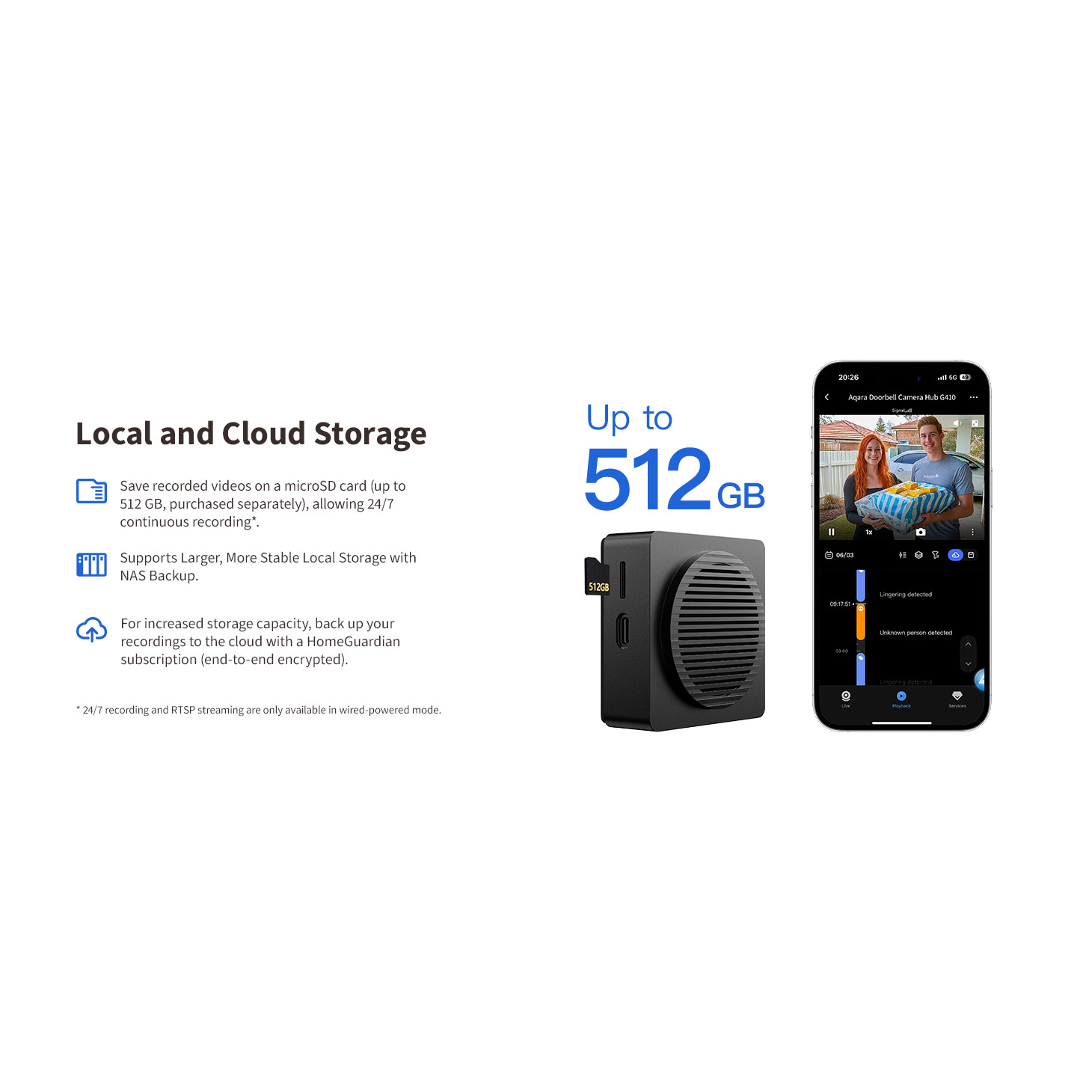 Wi-Fi відеодзвінок AQARA Doorbell Camera Hub G410 White