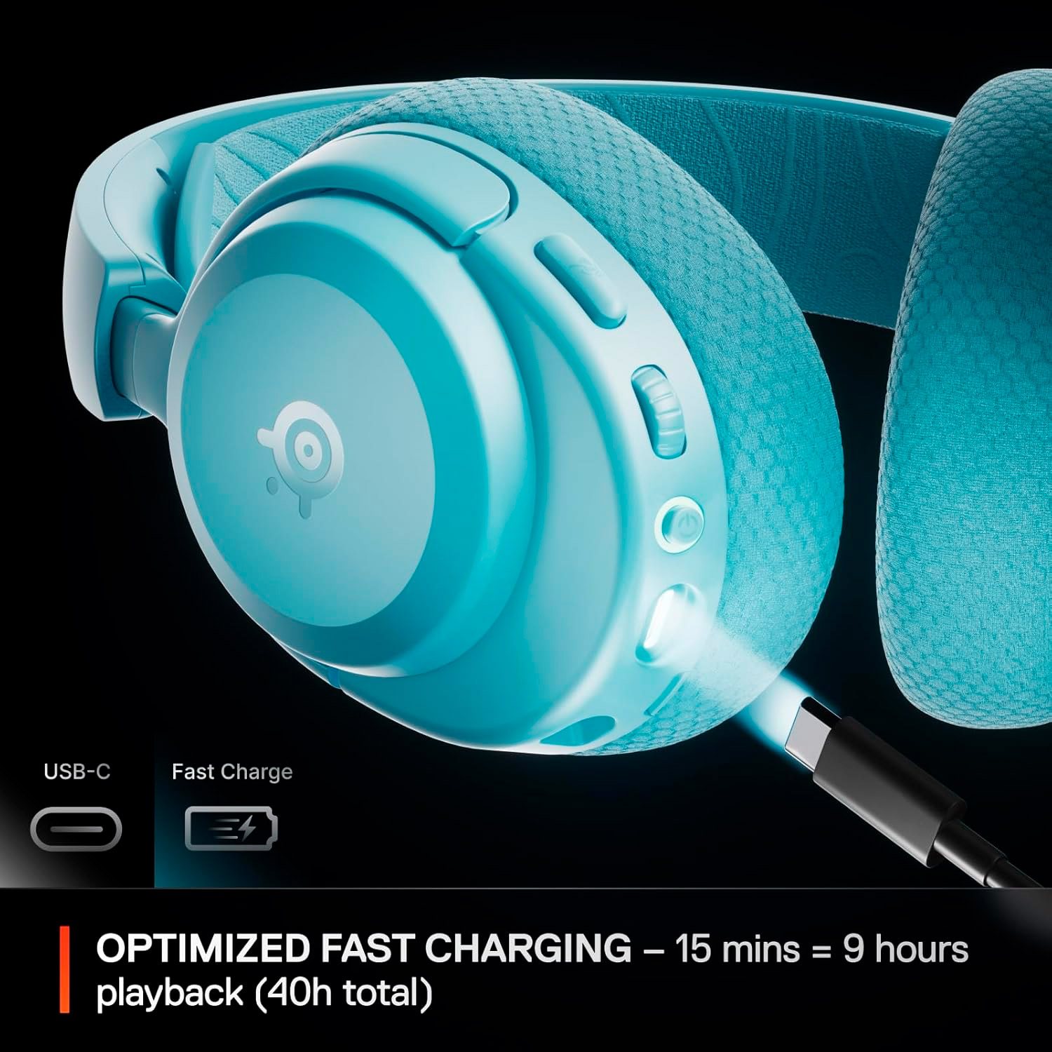 Наушники геймерские STEELSERIES Arctis Nova 3P Wireless Aqua (61688)