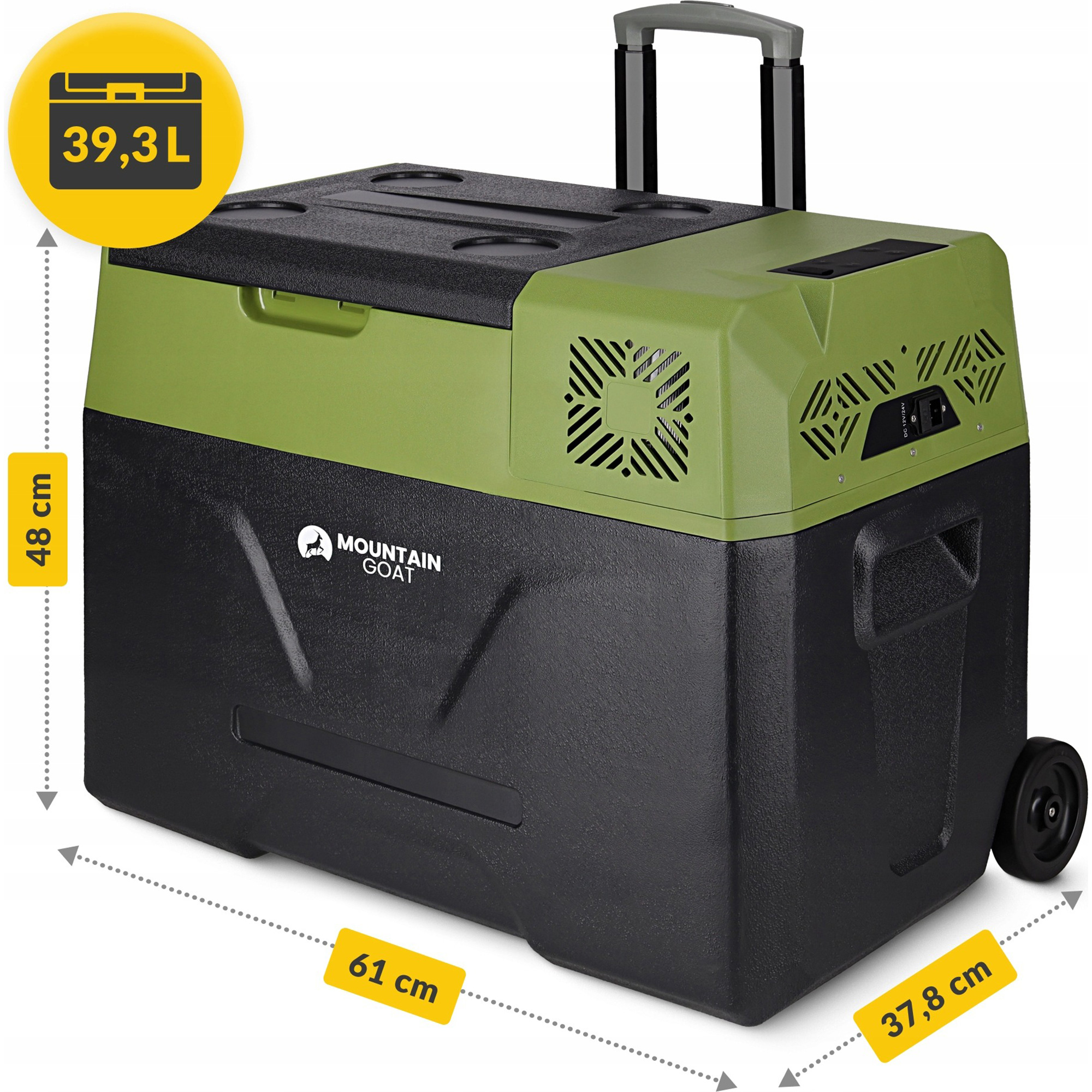 Холодильник автомобільний MOUNTAIN GOAT Xtreme 12/220V 39.3L Black/Olive