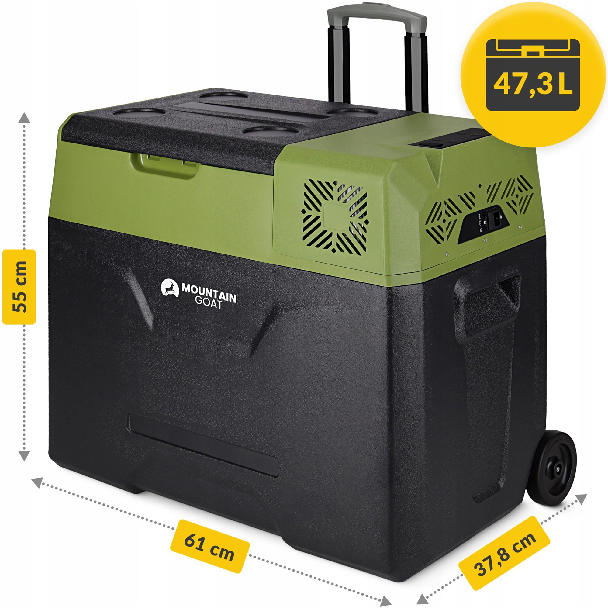 Холодильник автомобільний MOUNTAIN GOAT Xtreme 12/220V 47.3L Black/Olive
