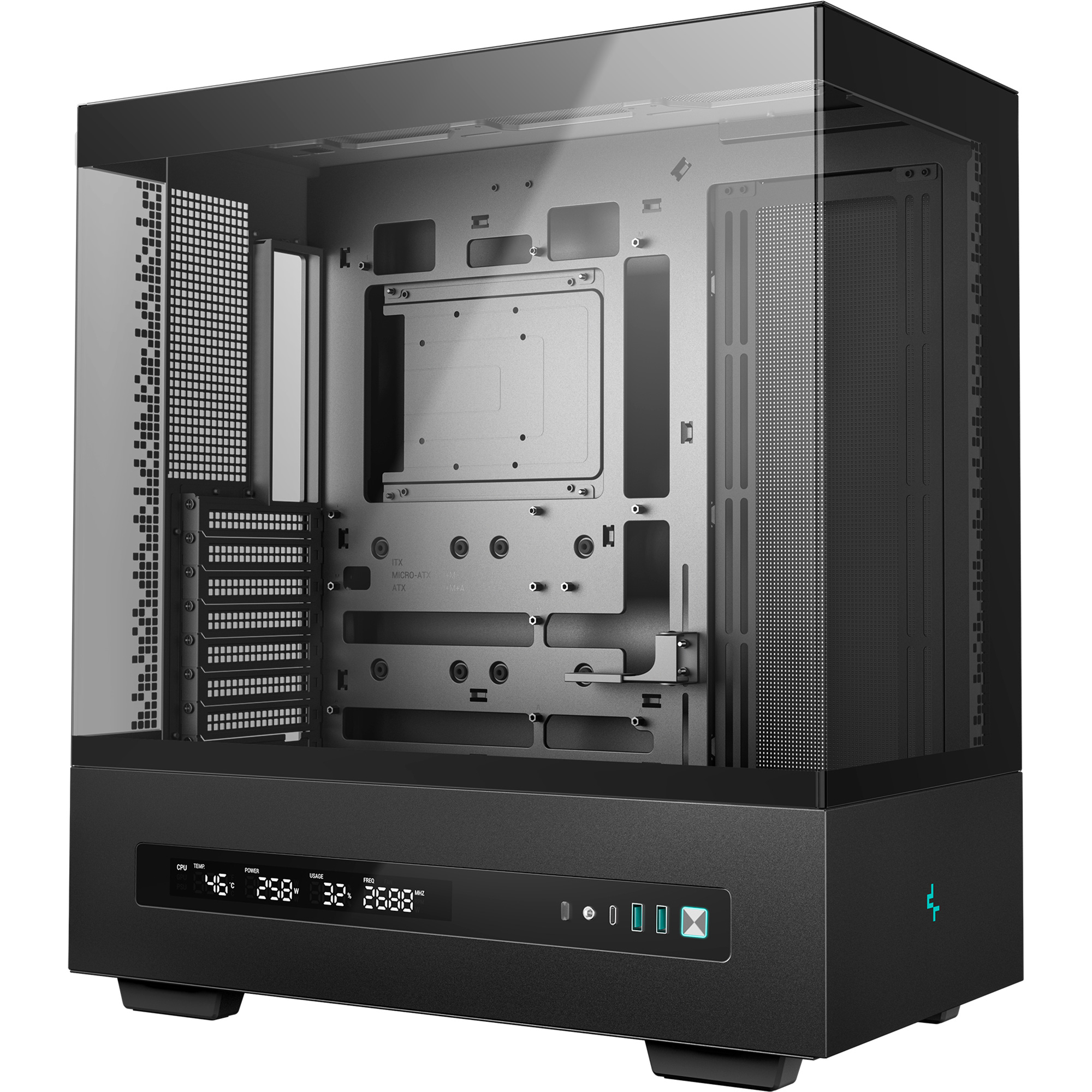 Корпус DEEPCOOL CH690 Digital Black (R-CH690-BKNNA0D-G-1)