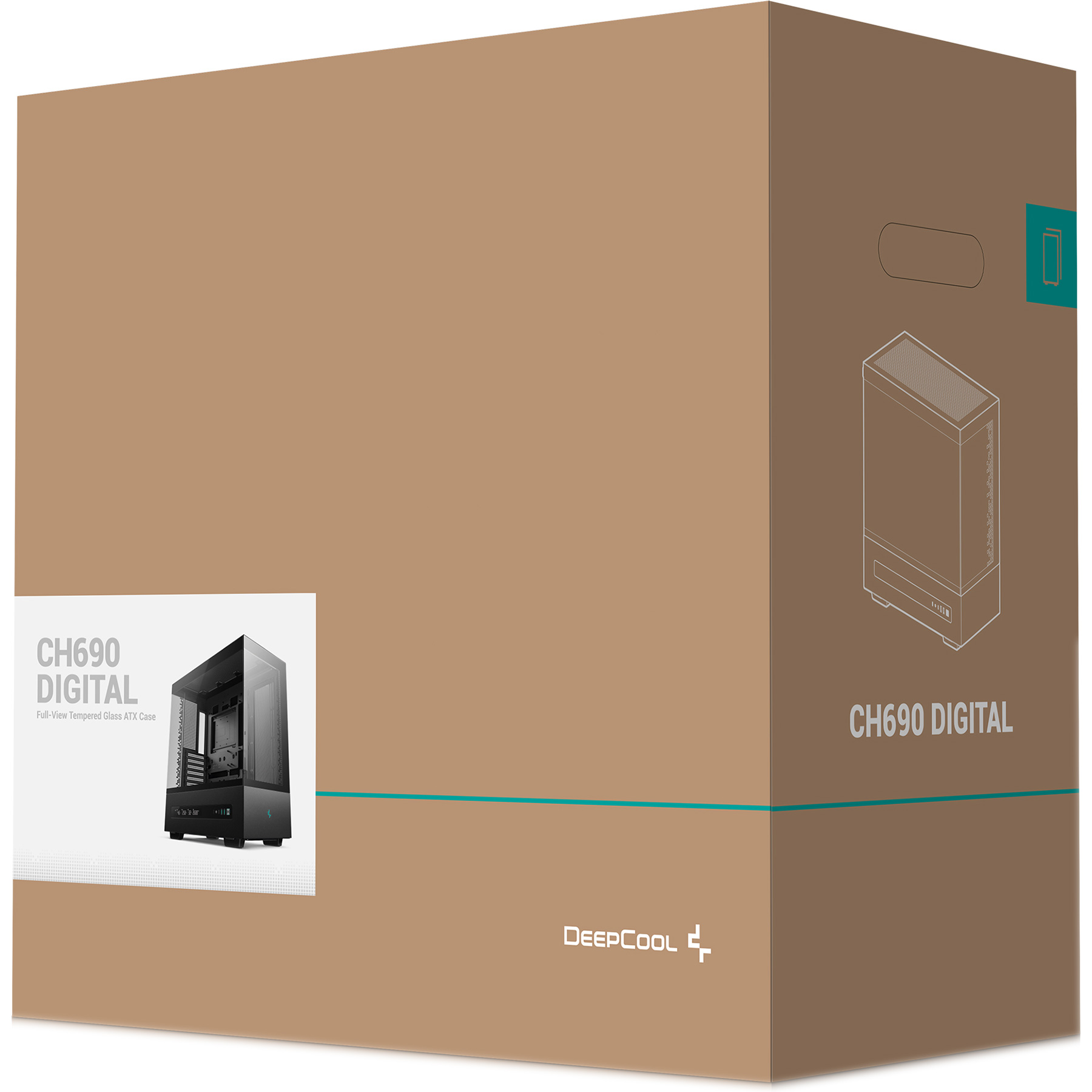 Корпус DEEPCOOL CH690 Digital Black (R-CH690-BKNNA0D-G-1)