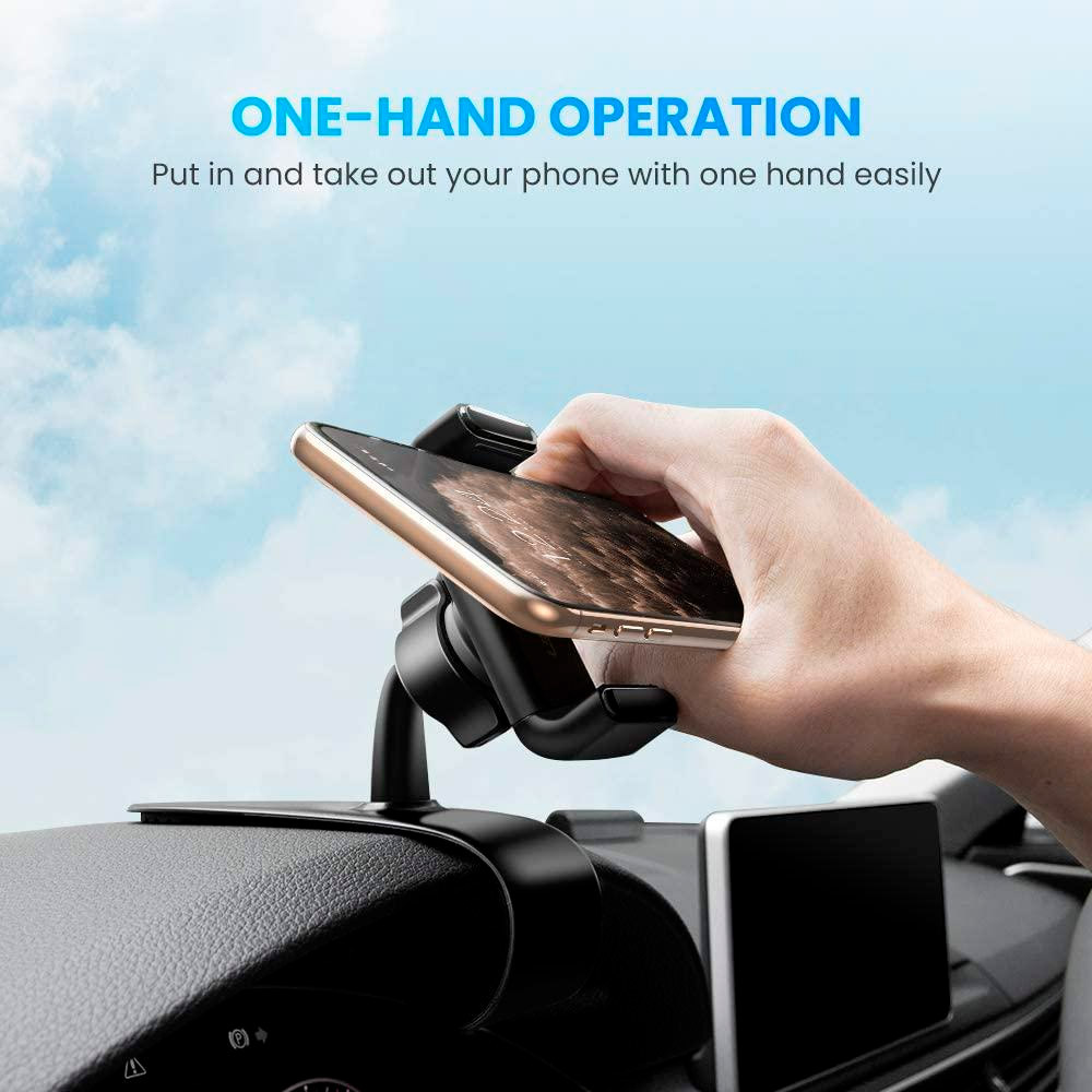 Автотримач для смартфона UGREEN LP189 Dashboard Snap Clip Phone Holder Black (60796)